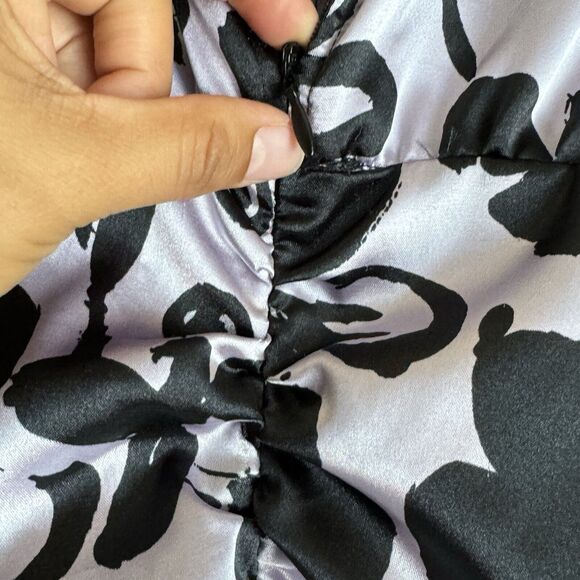 NWT ZARA The Dita Dress Satin Effect Size XL Lavender Rugged Bloggers Favorite - Picture 7 of 15
